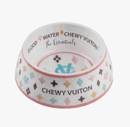 Chewy Vuiton bowl white