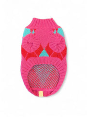 Argyle pink dog sweater