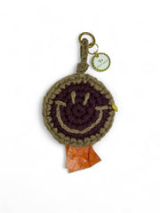 Smiley poepzakje Aubergine/camel