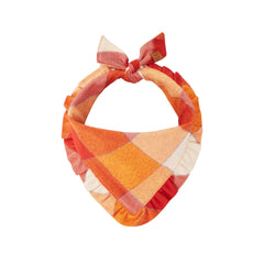 Bandana pompoen oranje flanel met franjes