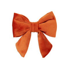 Strikje pompoen oranje velvet