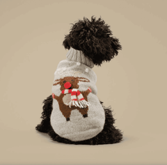 Christmas Moose Alpaca Dog Sweater