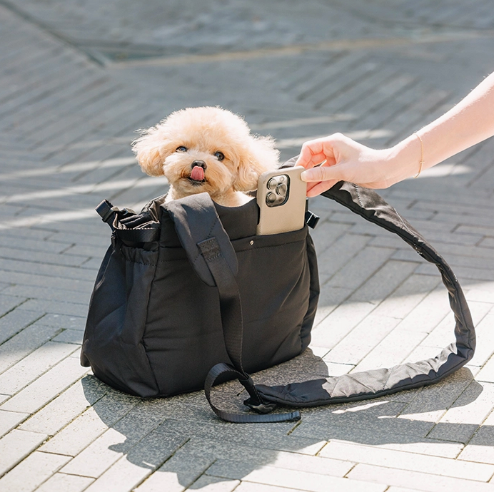 Sac de transport pour animaux Snuggle petite noir S