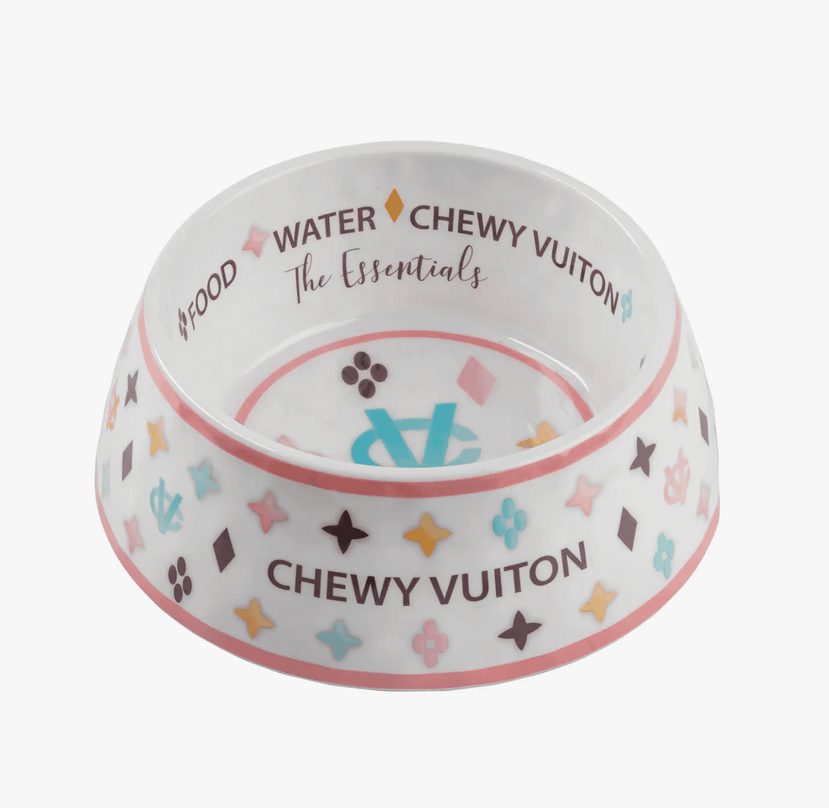 Chewy Vuiton bowl white