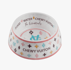 Chewy Vuiton bowl white