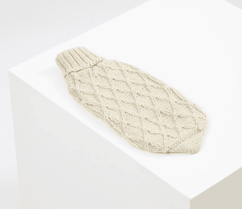 Diamond knit dog sweater