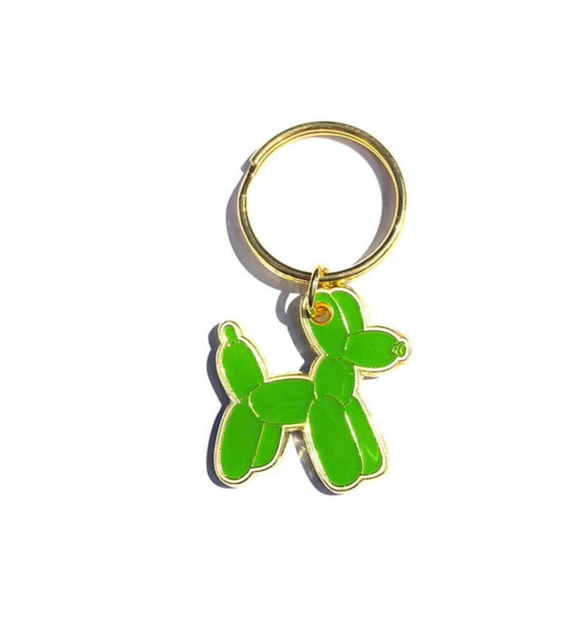 ID tag balloon dog green