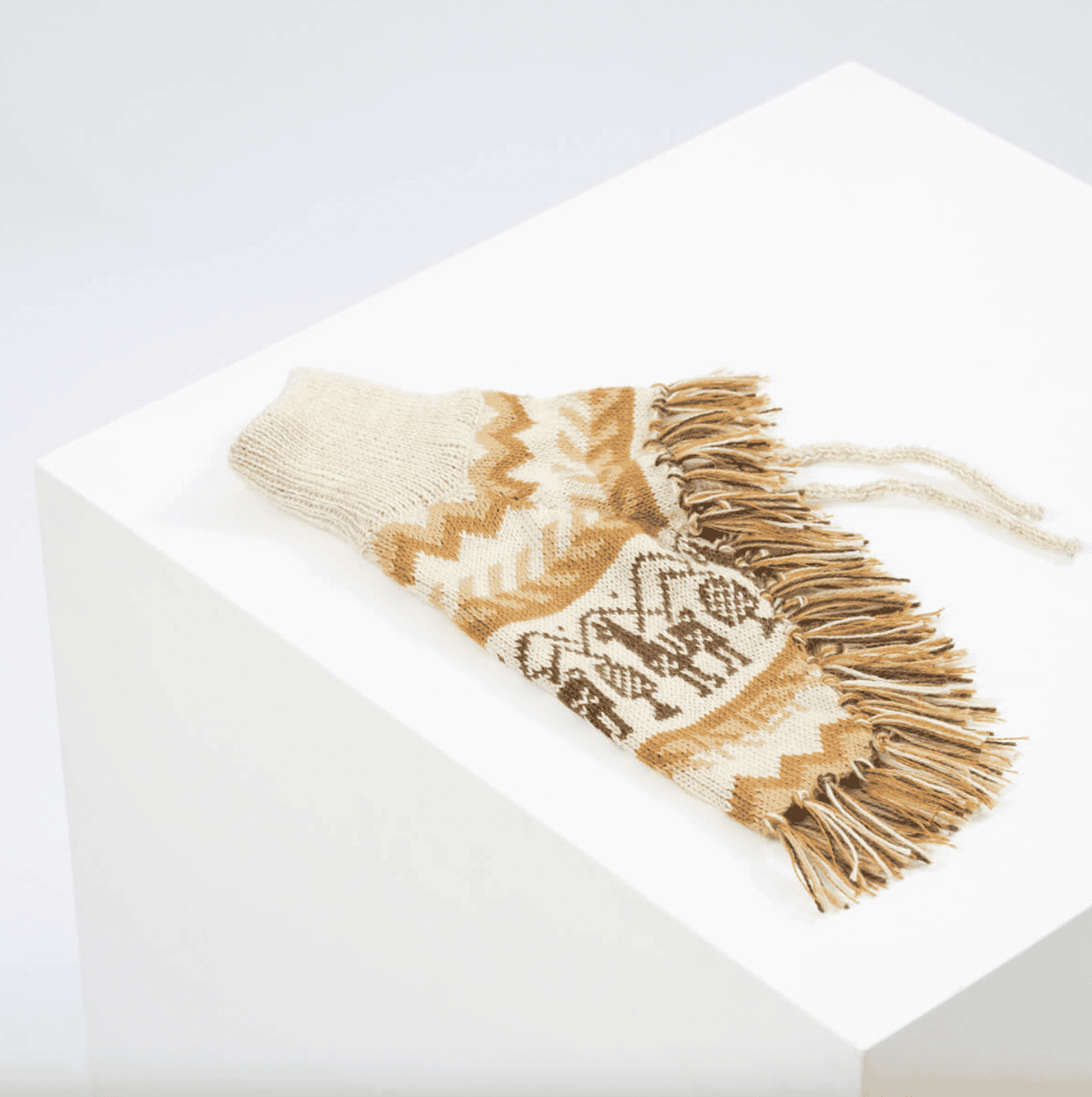 Poncho pour chien en alpaga naturel lama