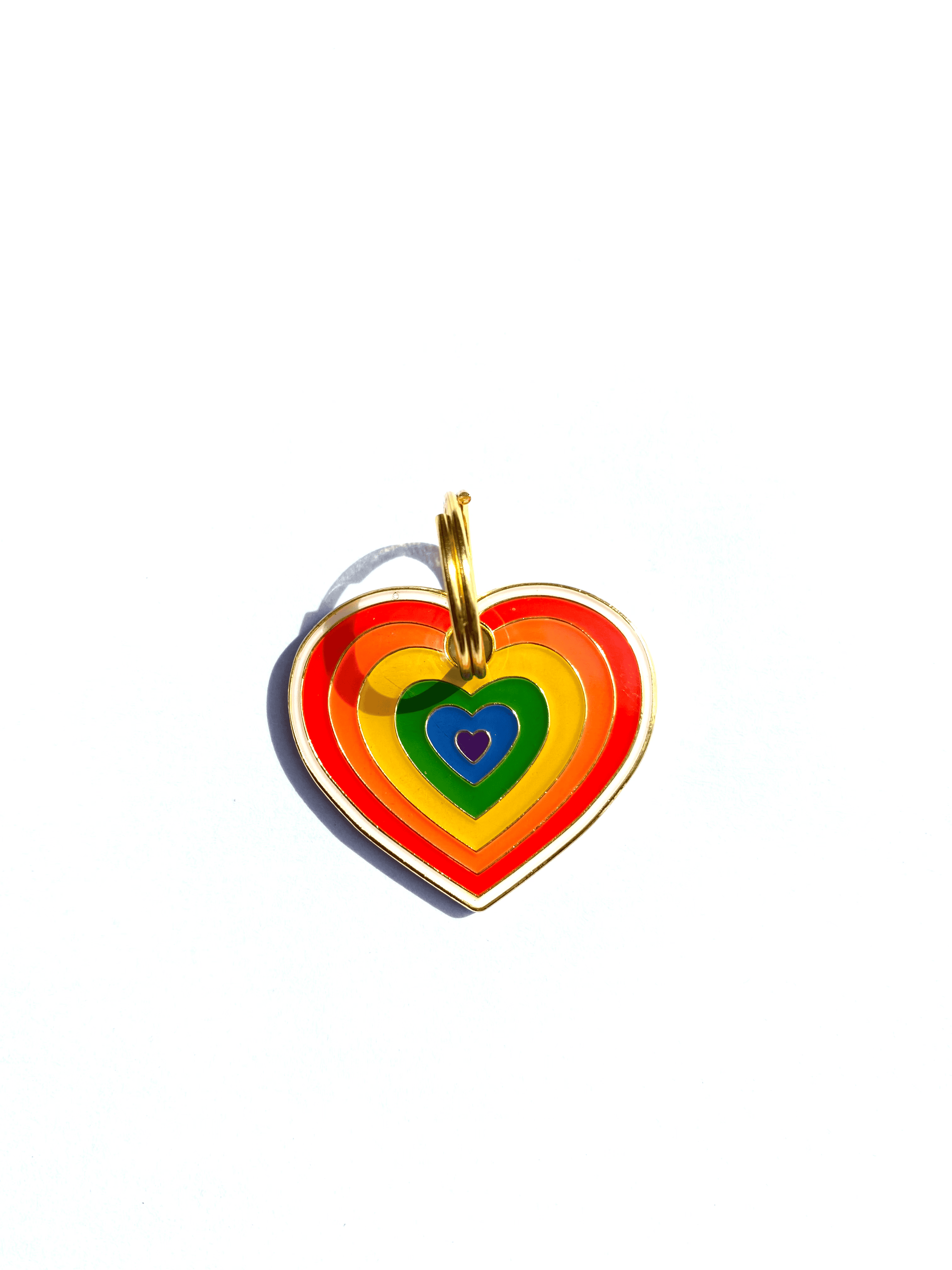 ID tag rainbow heart