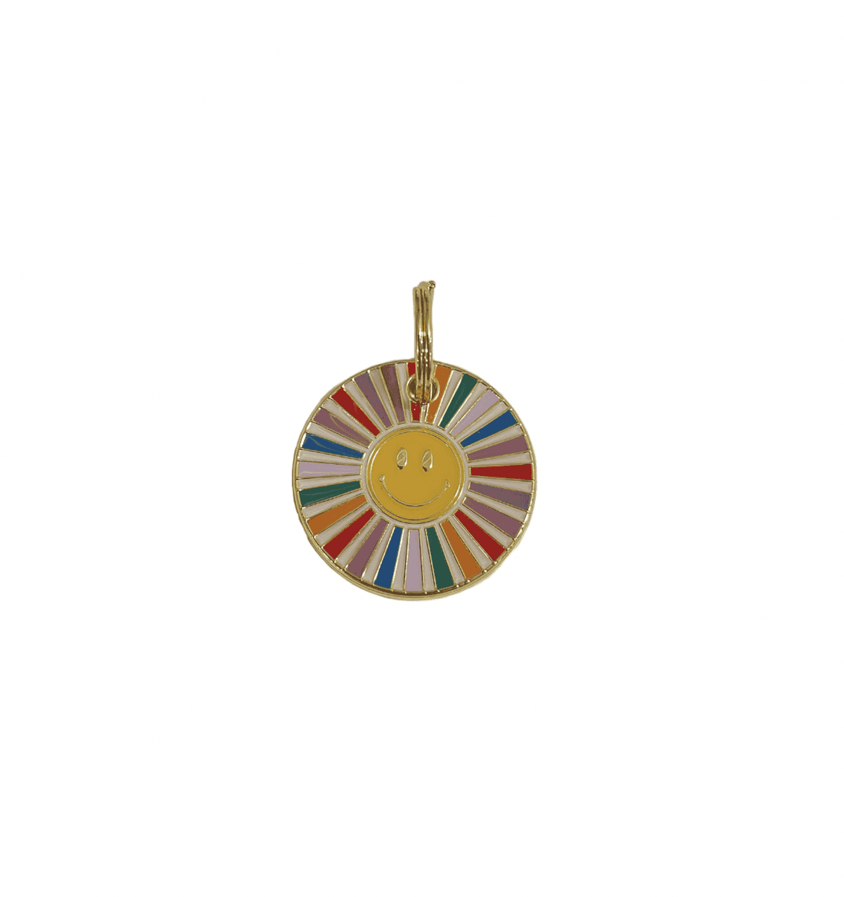 Médaille d'identification Smiley arc-en-ciel