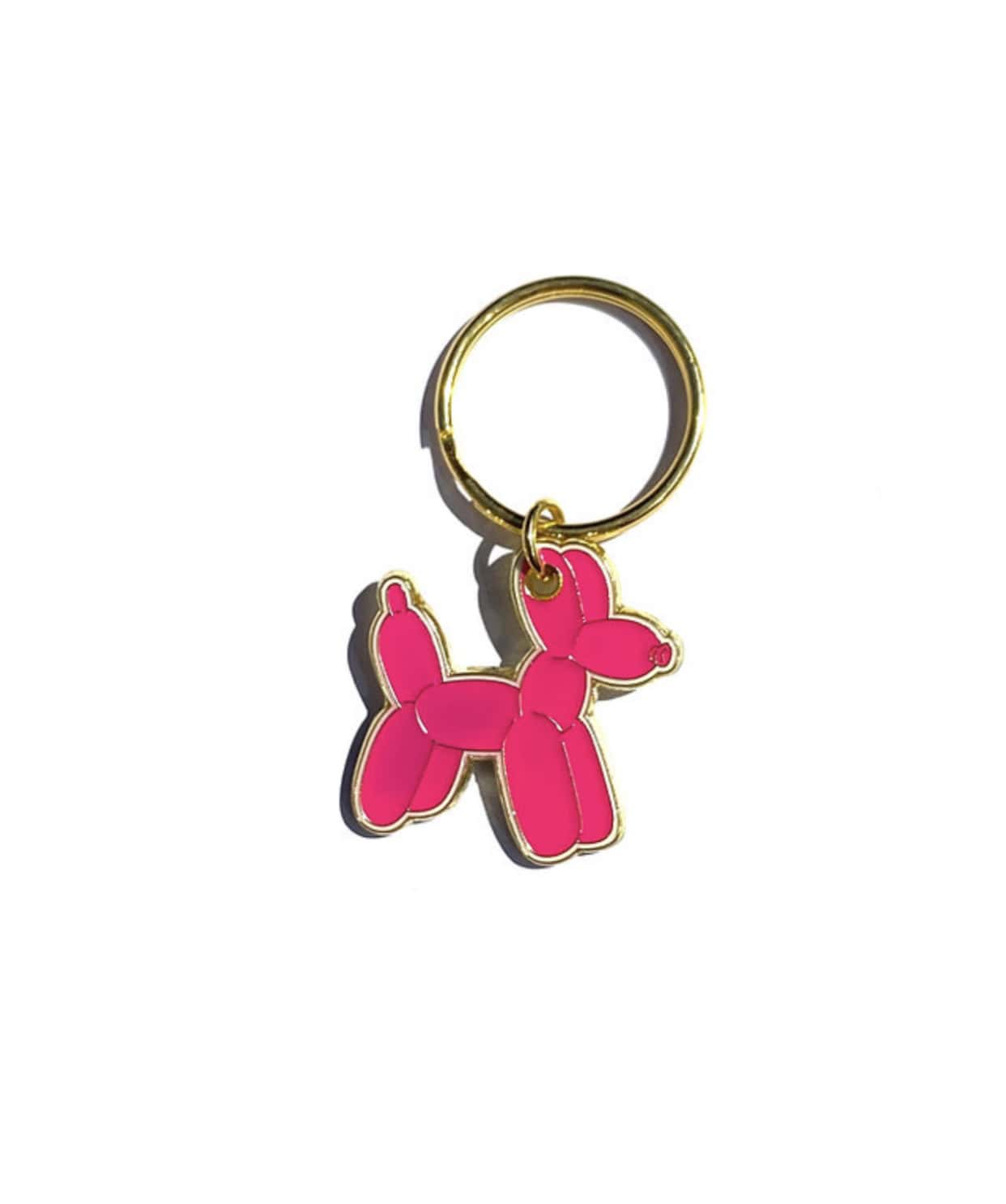 ID tag balloon dog pink