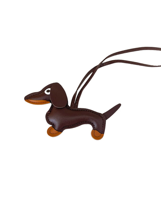 Dachshund keychain brown