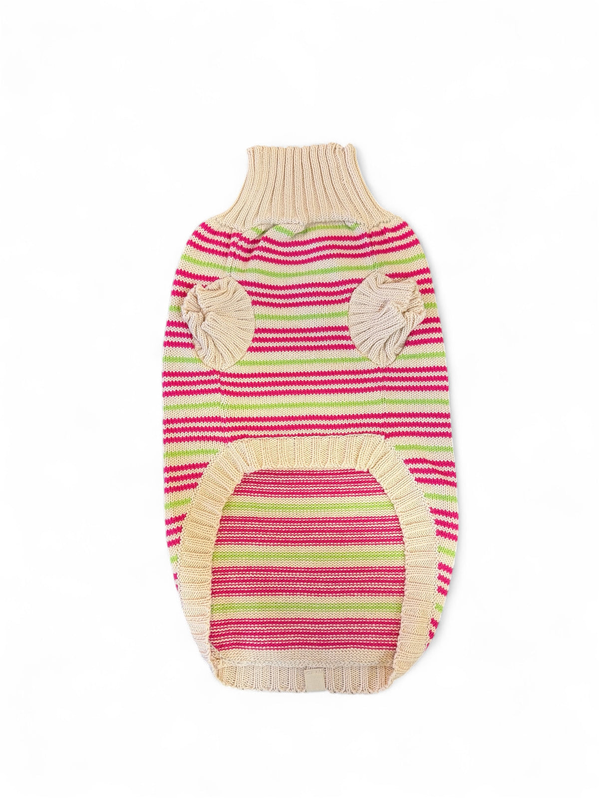 Pull pour chien à rayures fluo