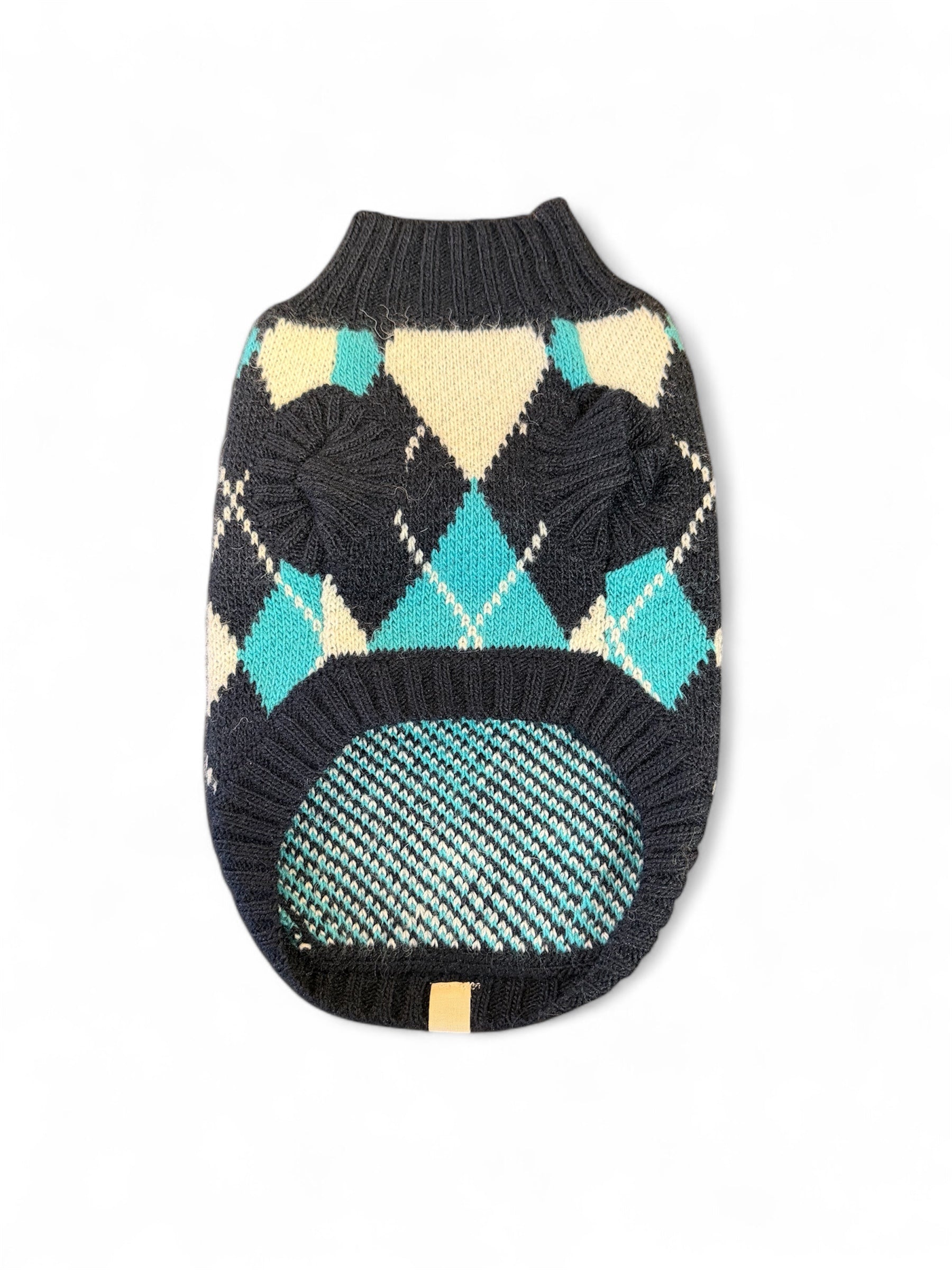 Argyle Blue Dog sweater