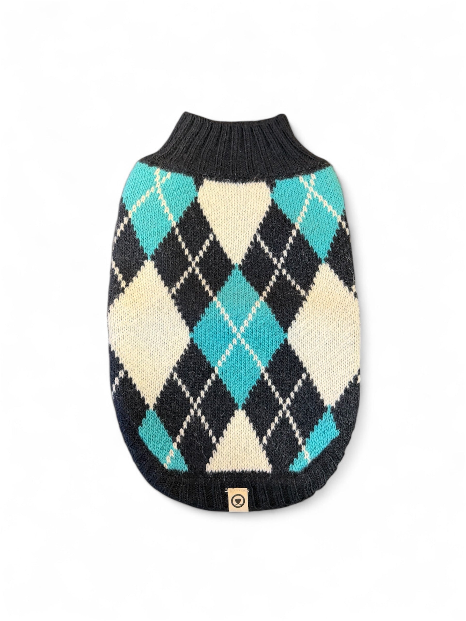 Argyle Blue Dog sweater