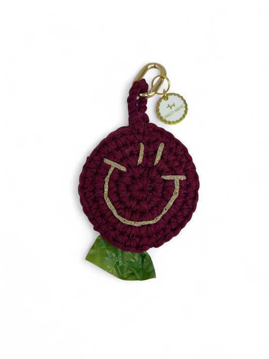 Smiley poepzakje Burgundy