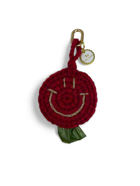 Smiley poepzakje Imperial red