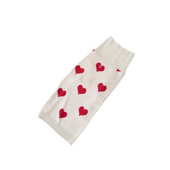 Dog sweater red hearts