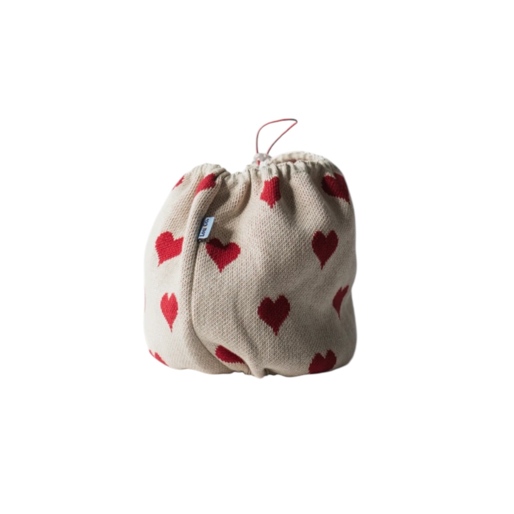 Knitted snood hearts