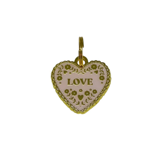 ID Tag Pink Love Heart