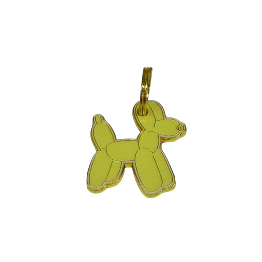ID Tag Balloon Dog Yellow