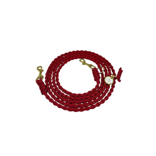 Hands-free leash hot red