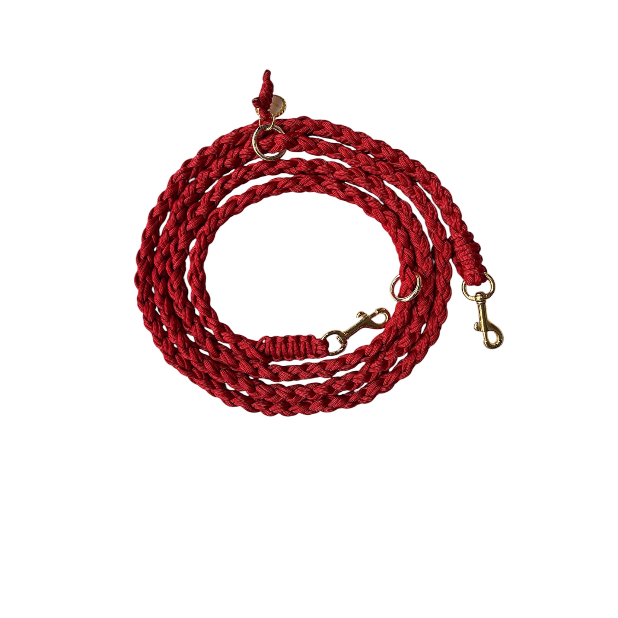 Hands-free leash hot red