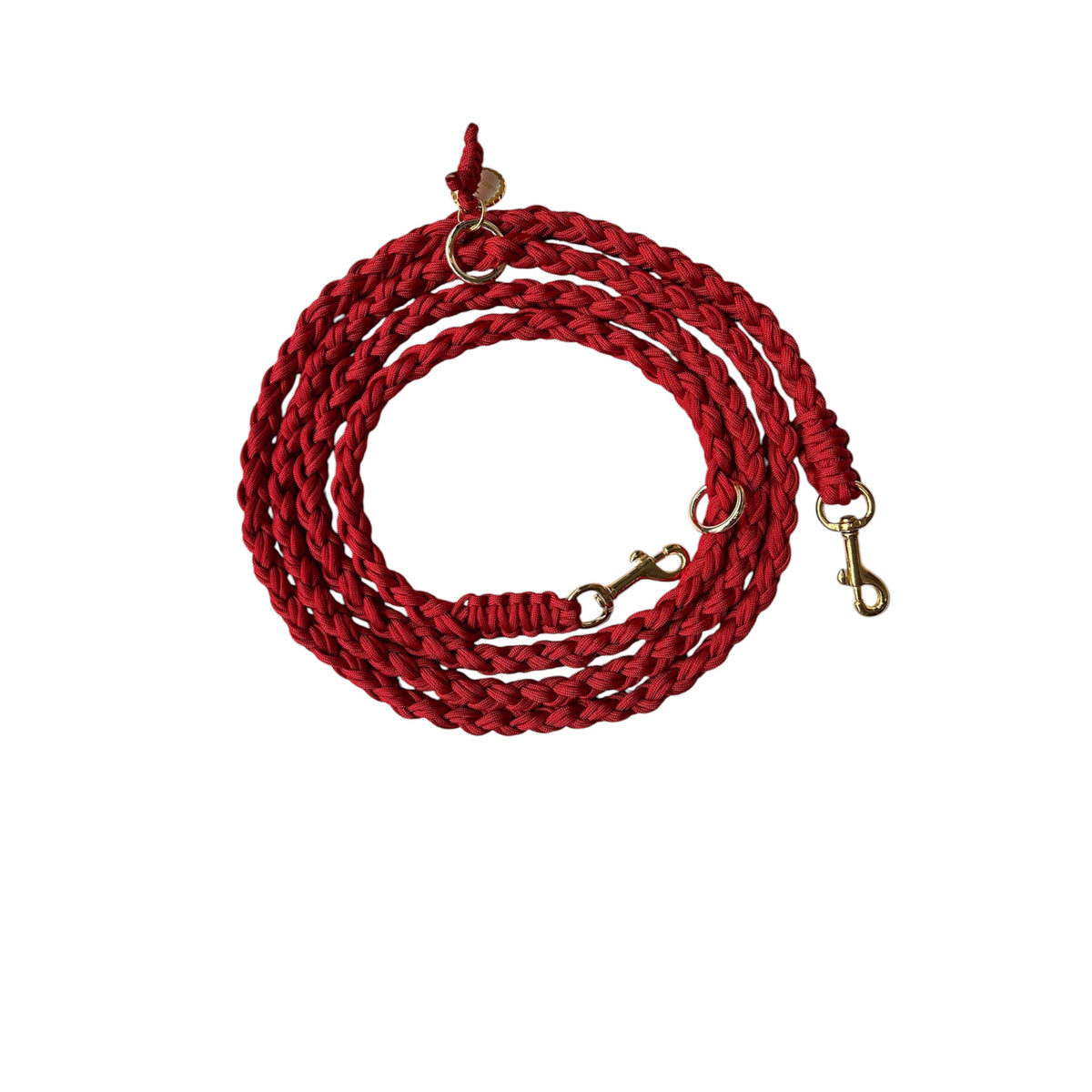 Hands-free leash hot red