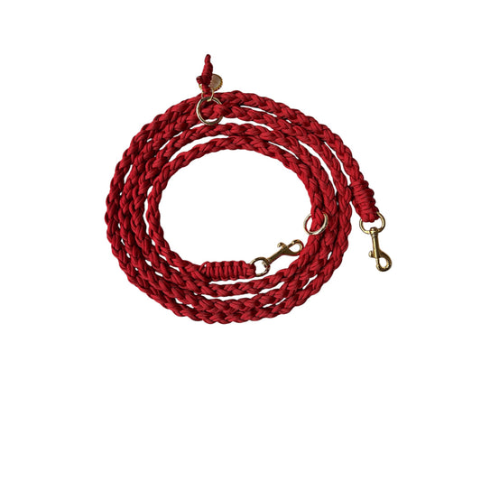 Hands-free leash hot red