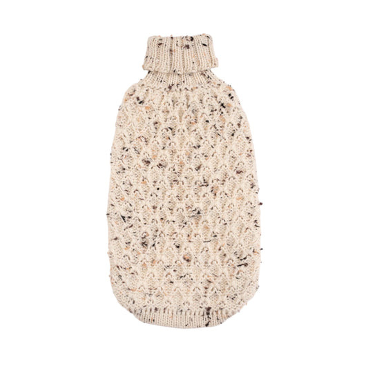 Speckles Ivory Alpaca Dog Sweater