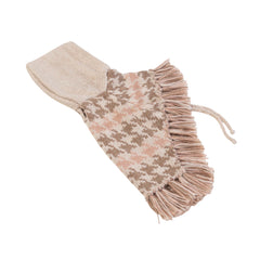Soft Houndstooth Alpaca Dog Poncho