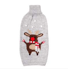 Christmas Moose Alpaca Dog Sweater
