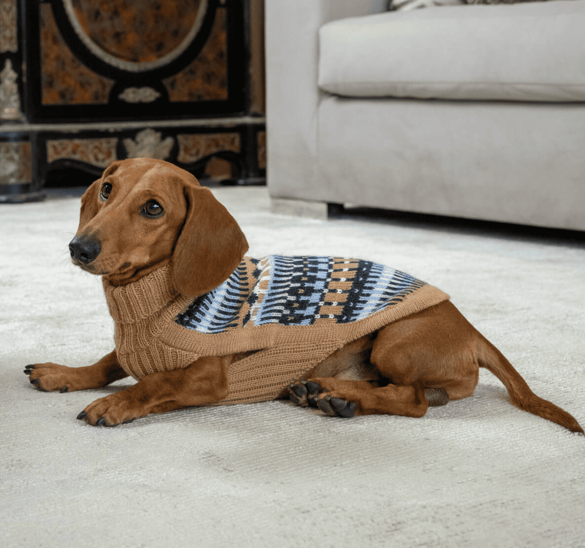 Ice Magic Navy Alpaca Dog Sweater