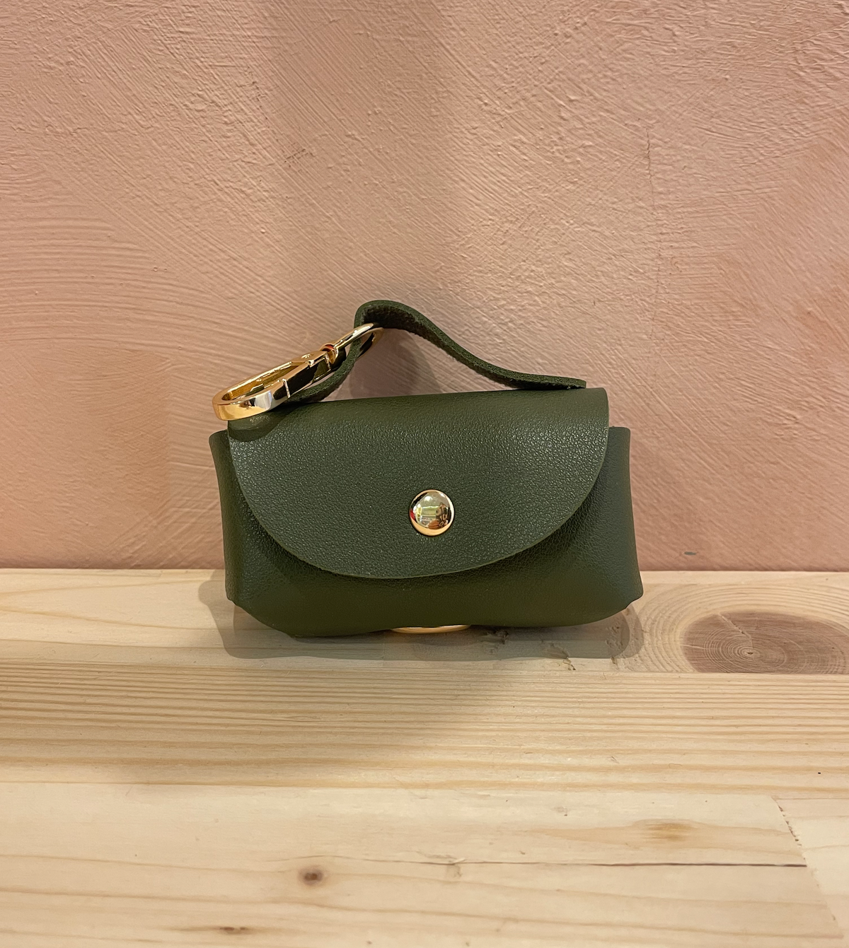 Poop bag holder Abstract Khaki