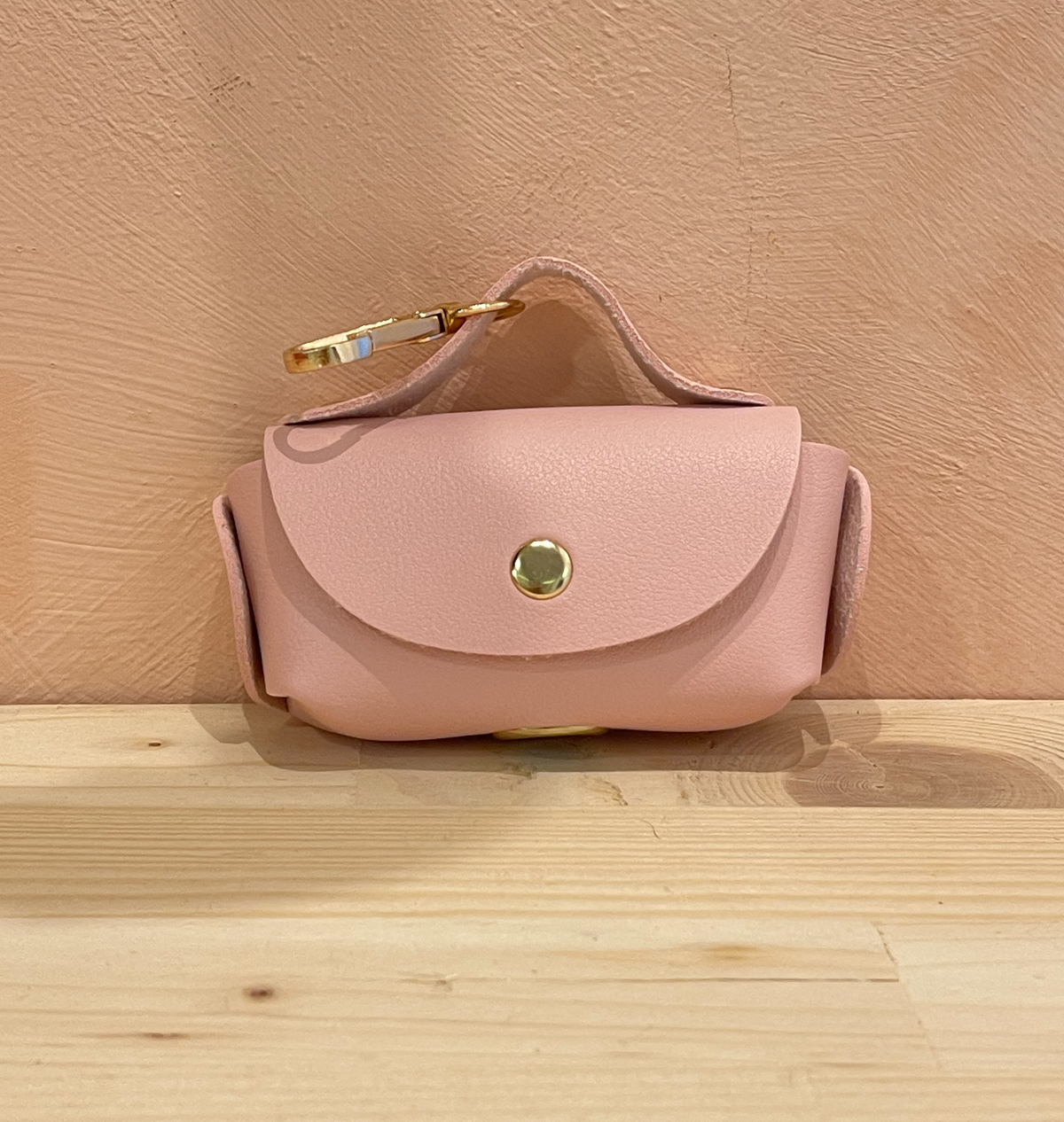 Poop bag holder Abstract light pink