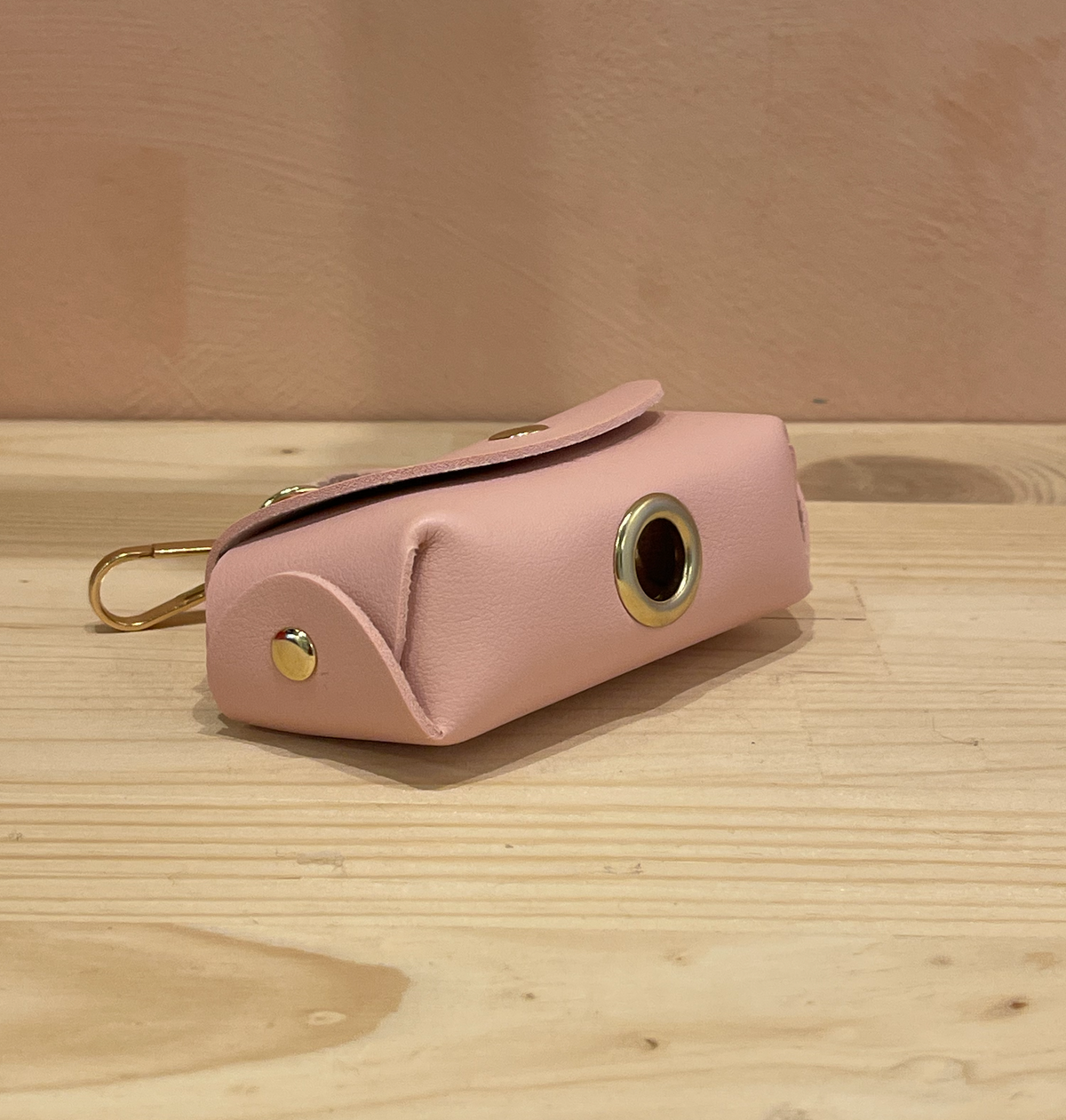 Poop bag holder Abstract light pink
