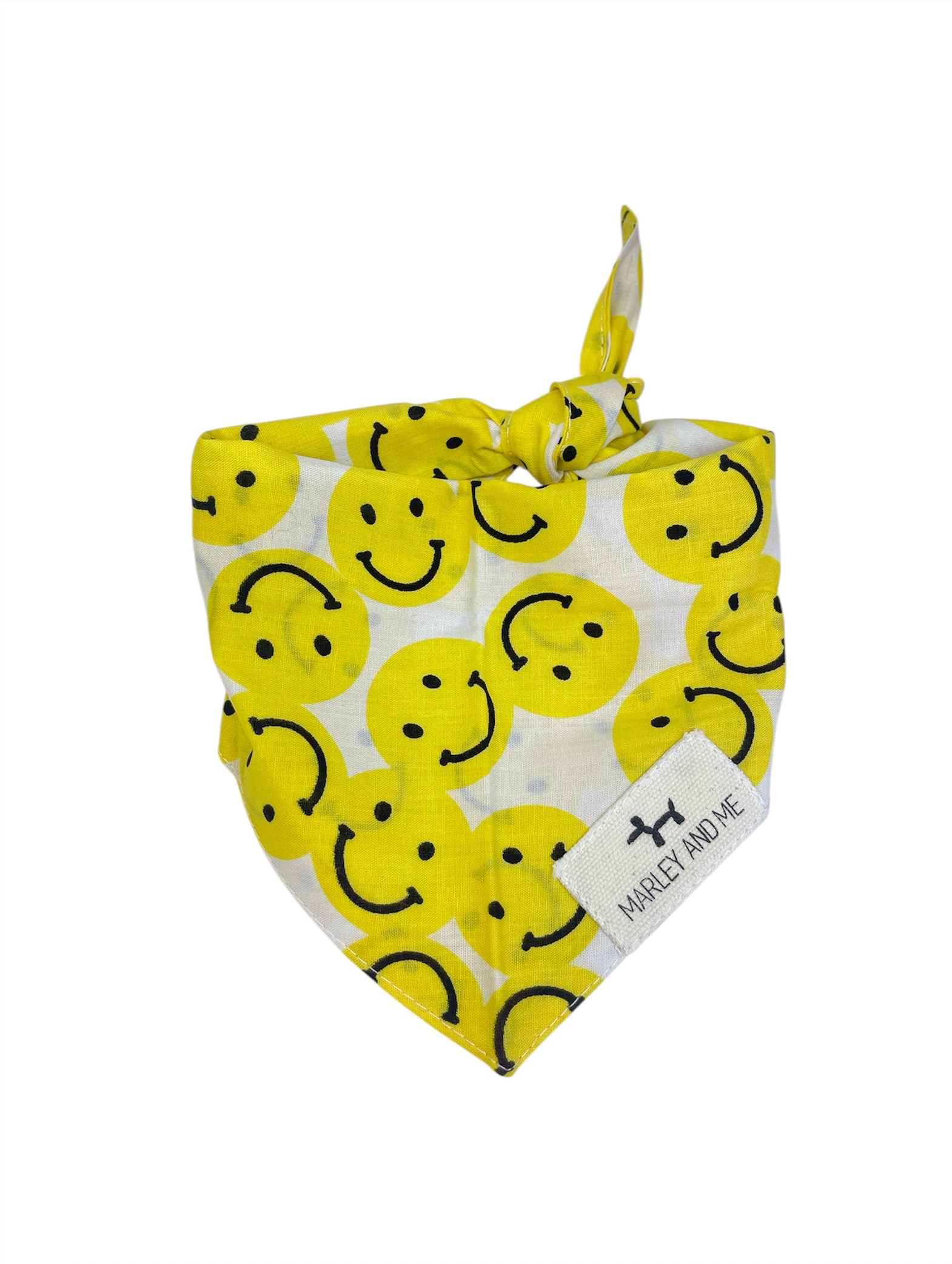 Bandana Smiley geel