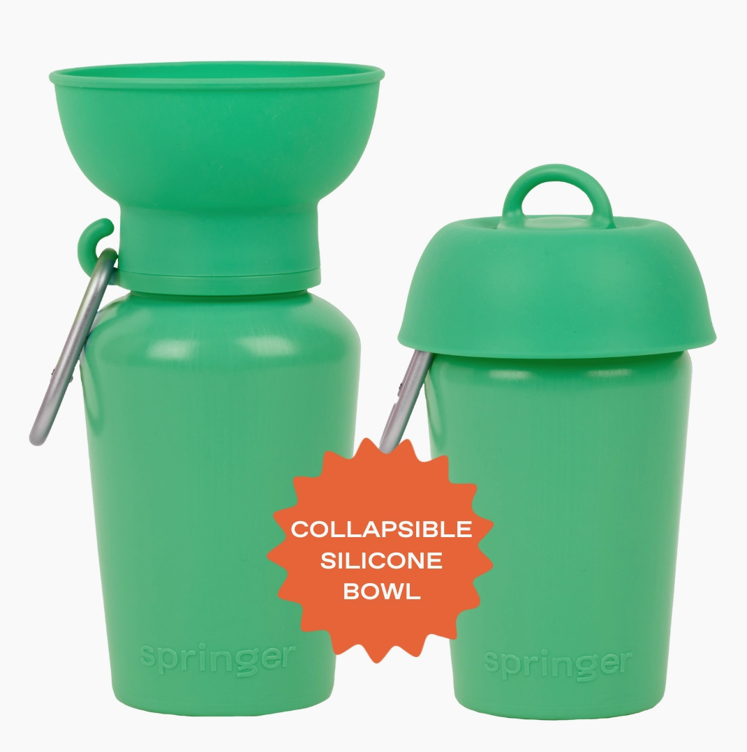 Flip travel bottle green