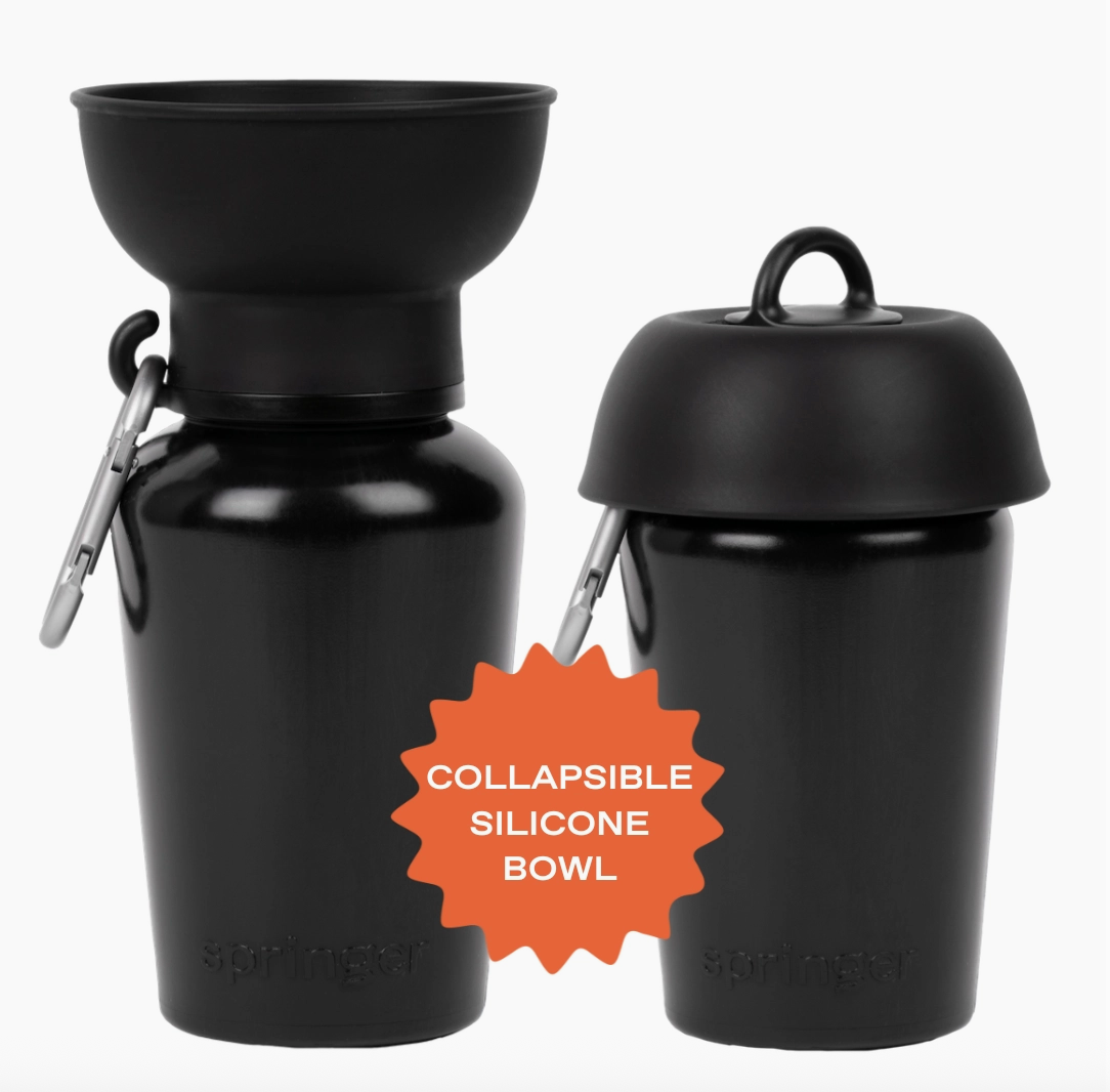 Flip travel bottle black