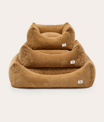 Hondenmand Snozy velvet mosterd