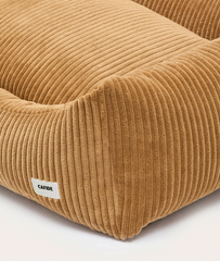 Hondenmand Snozy velvet mosterd