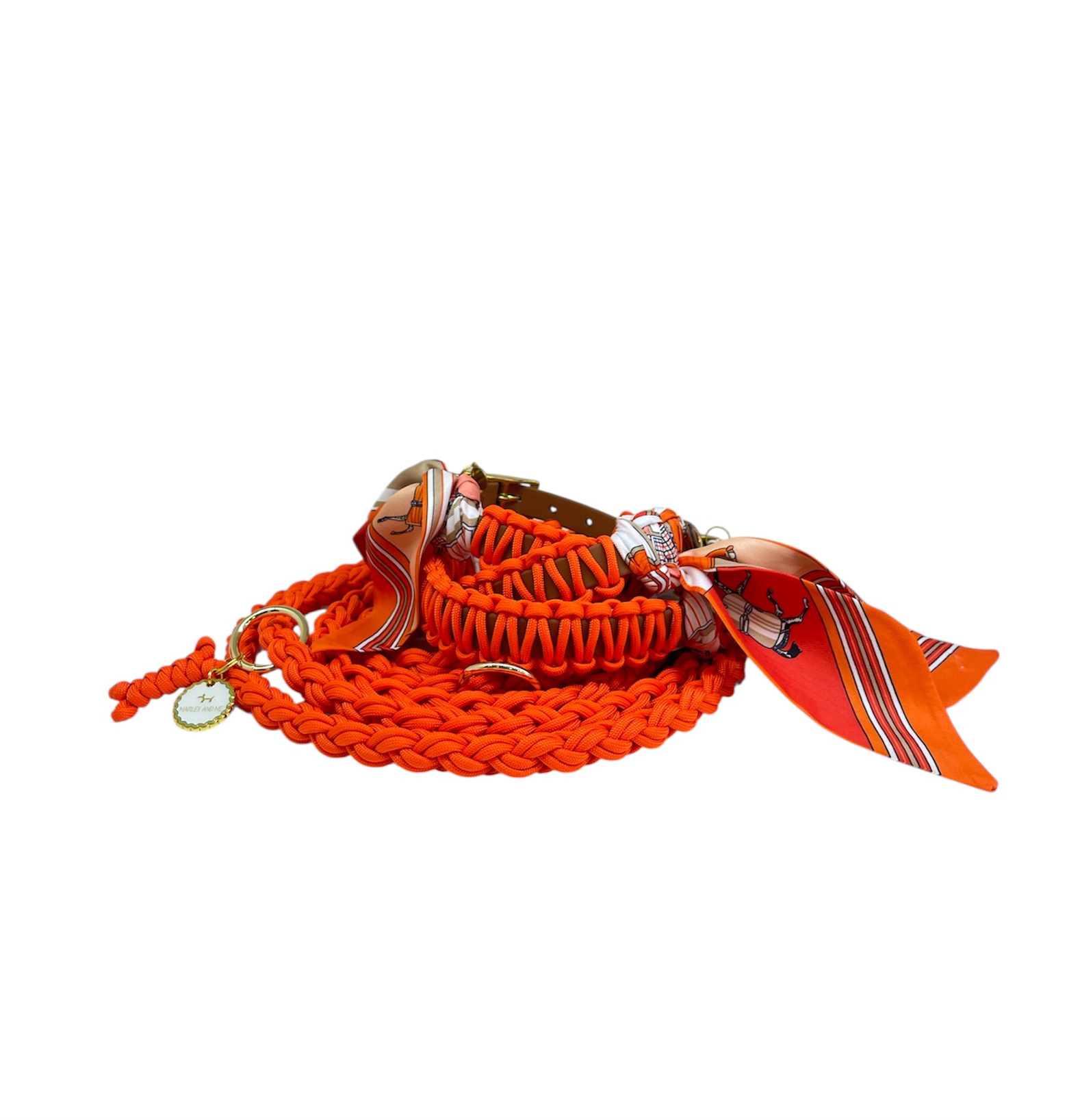 Hands-free leash L.A Fire Orange
