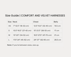 Velvet comfort hondentuigje roest