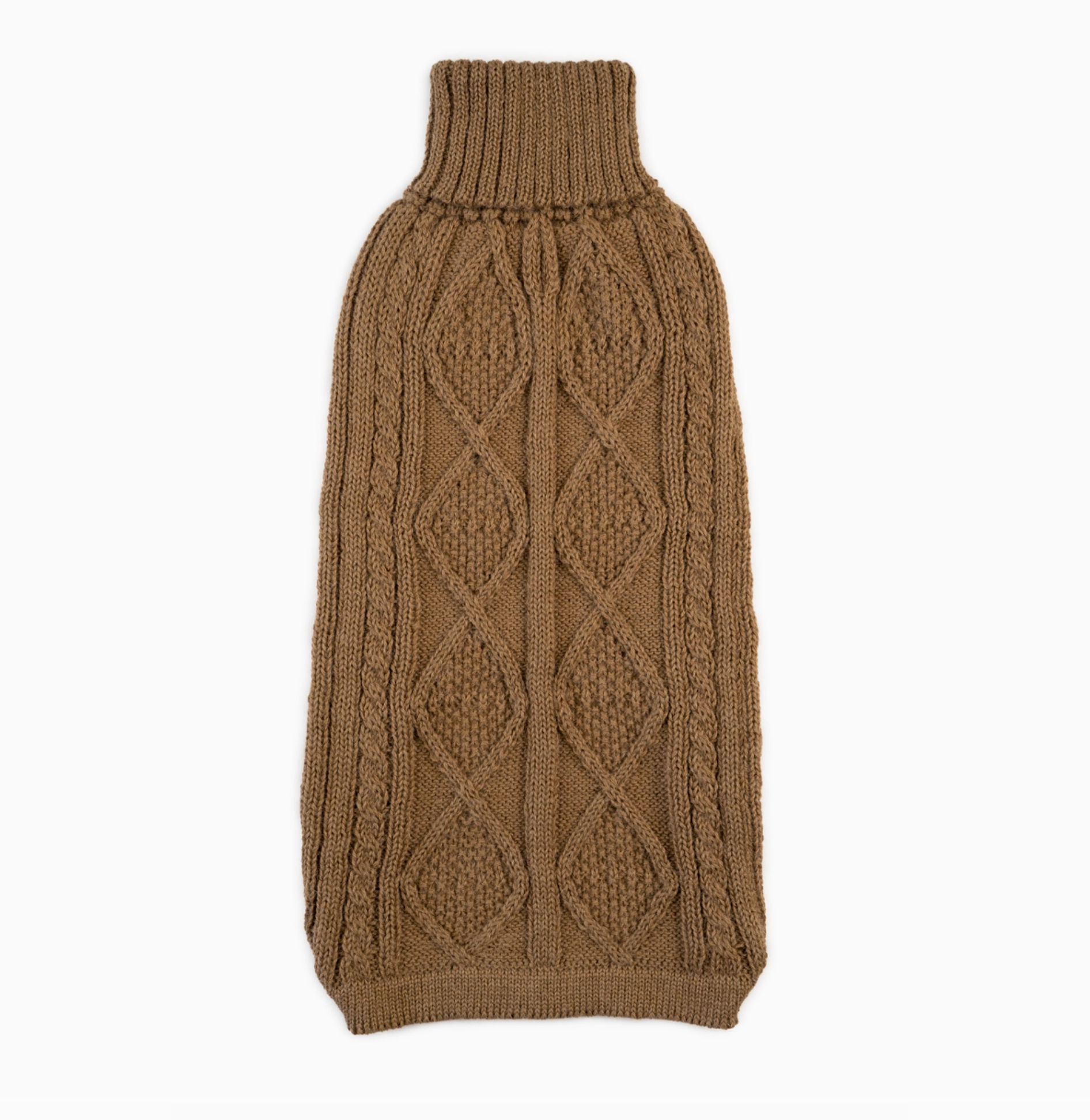 Camel Aran Alpaca dog sweater