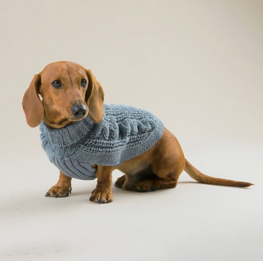 Eco Cable Jean Dog sweater