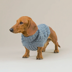 Eco Cable Jean Dog sweater