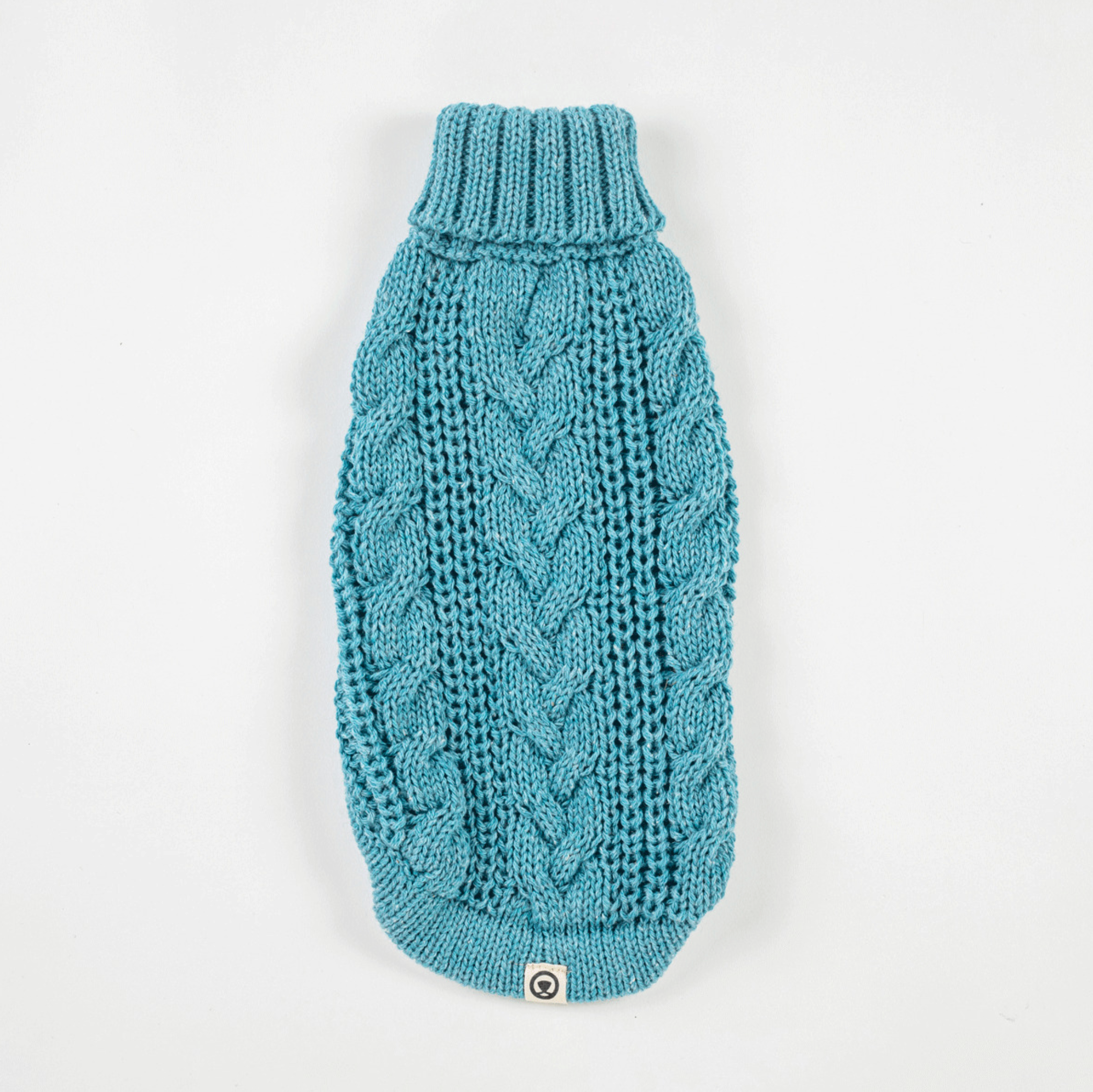 Eco Cable Light Blue dog sweater