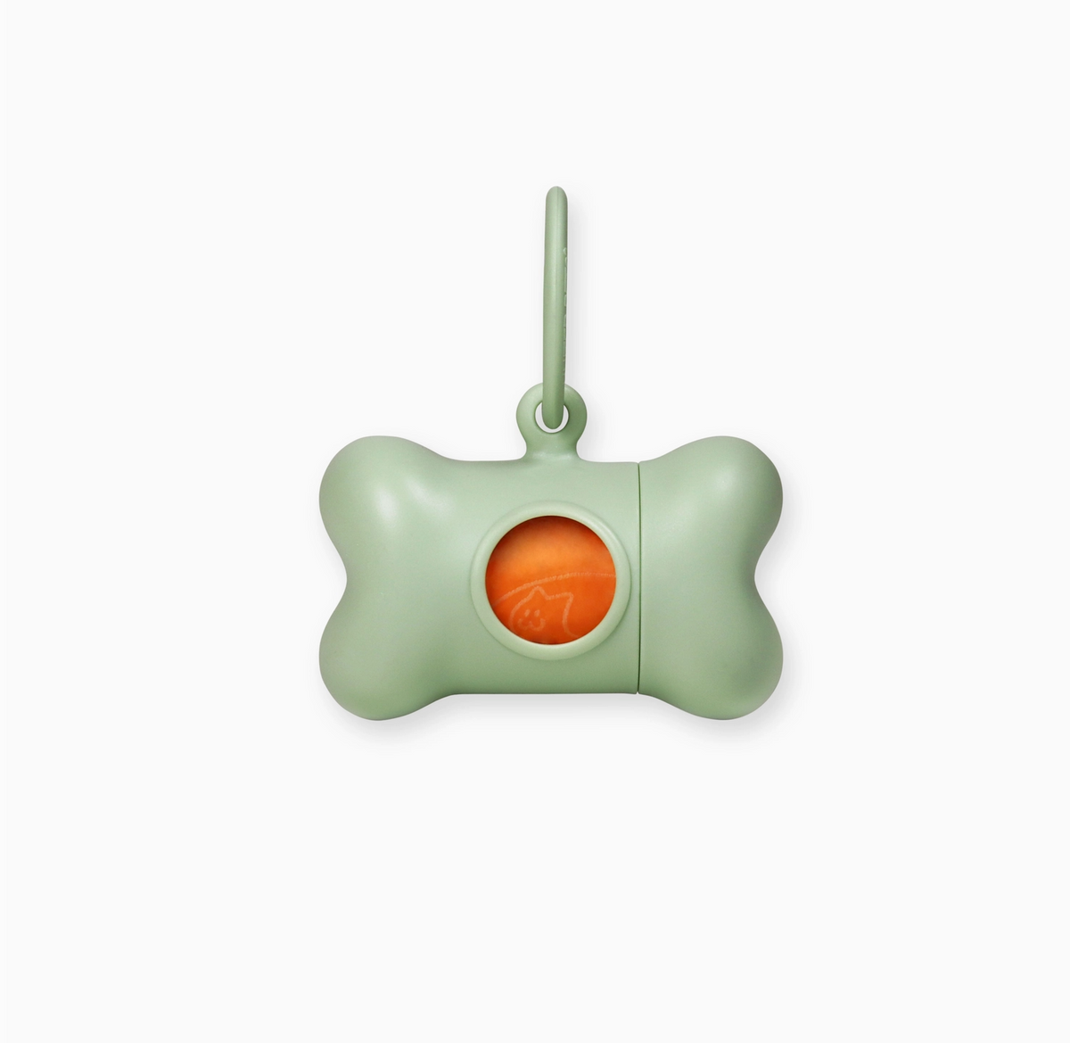 Poop bag holder bone matcha green