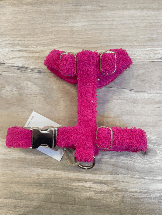 Harnais en tissu éponge fuchsia